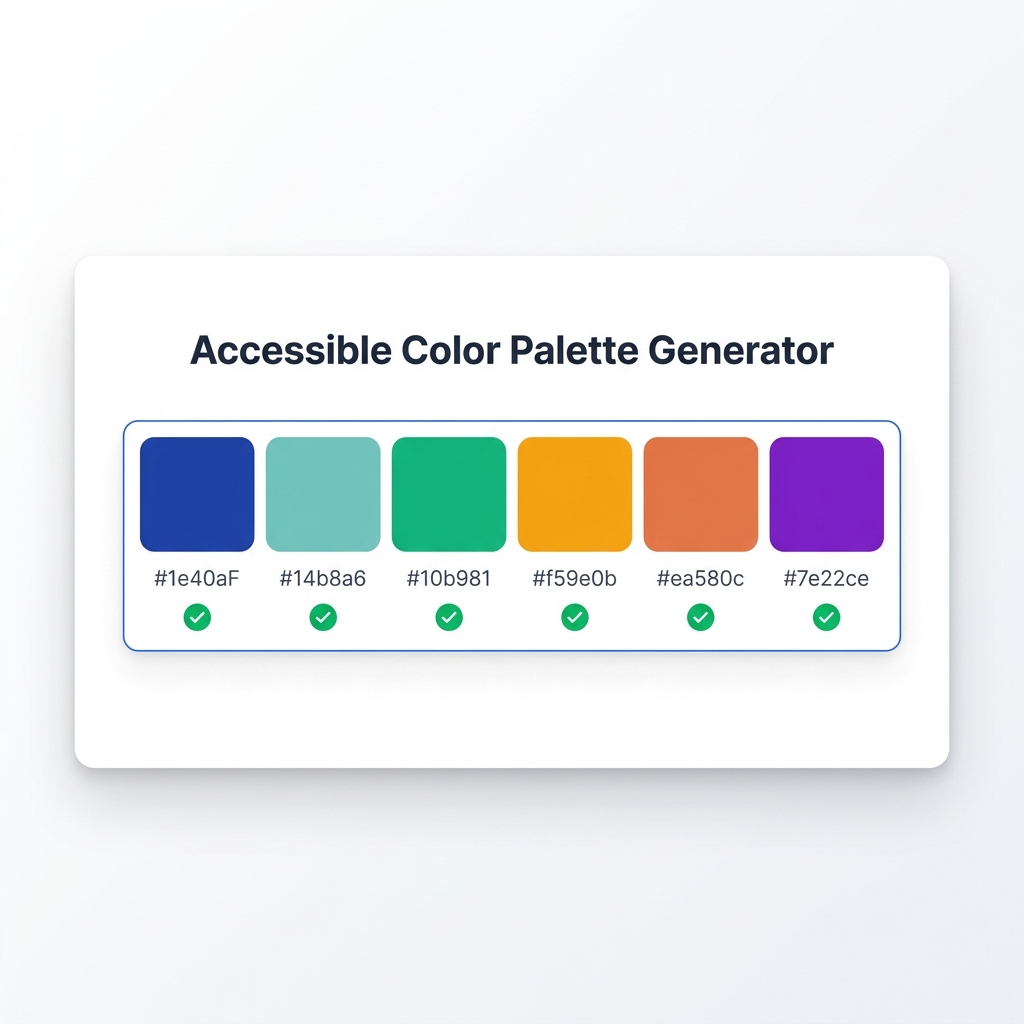 Accessible color palette generator with WCAG compliance badges